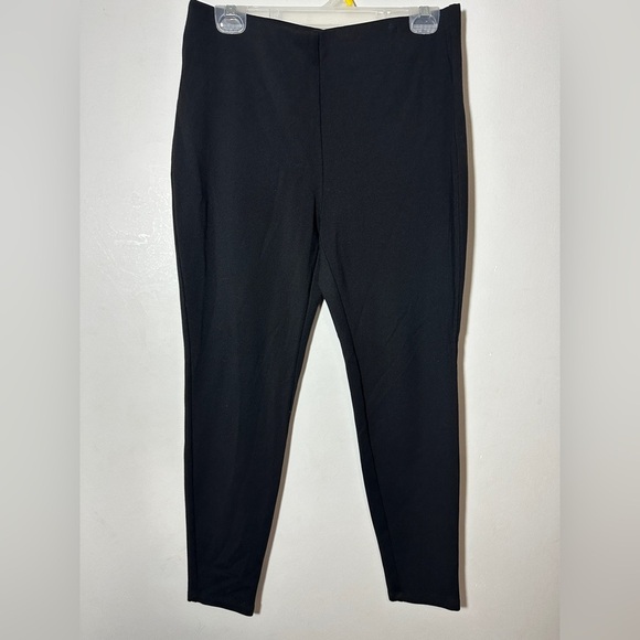 Chico’s Black Leggings Elastic Waist Size 1R (8 R) Casual - Picture 1 of 6